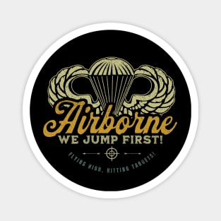 Airborne - We Jump First! Magnet
